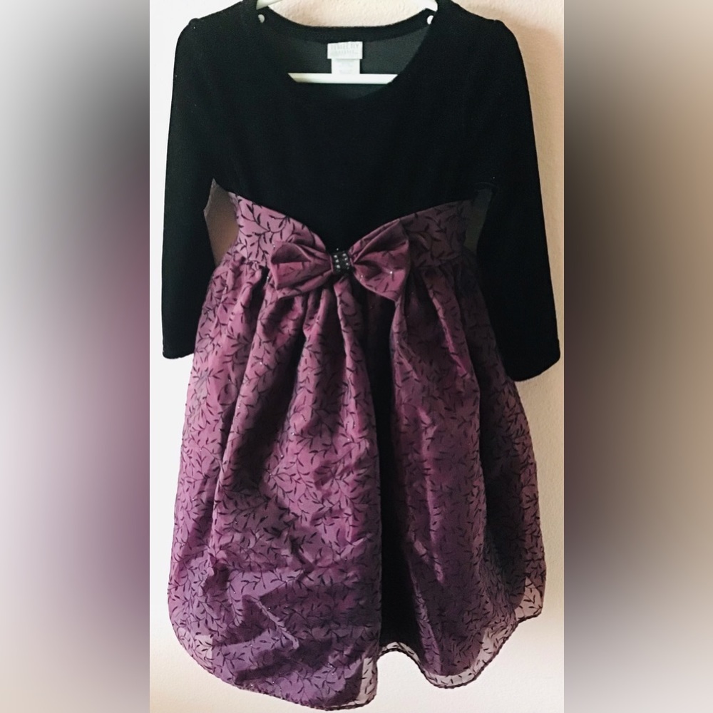 ❤️Perfectly Dressed purple black formal Dress Size 4